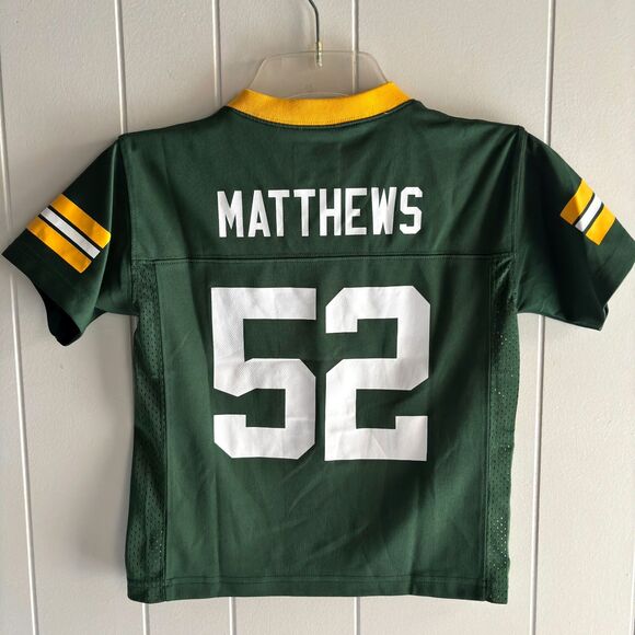 NFL TEAM Apparel GREEN BAY PACKERS #52 Matthews Kids Med 5/6 Football Jersey #F - Picture 2 of 5